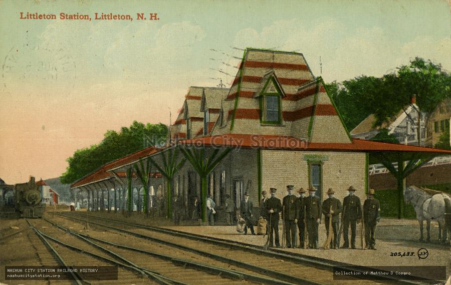 Postcard: Littleton Station, Littleton, N.H.